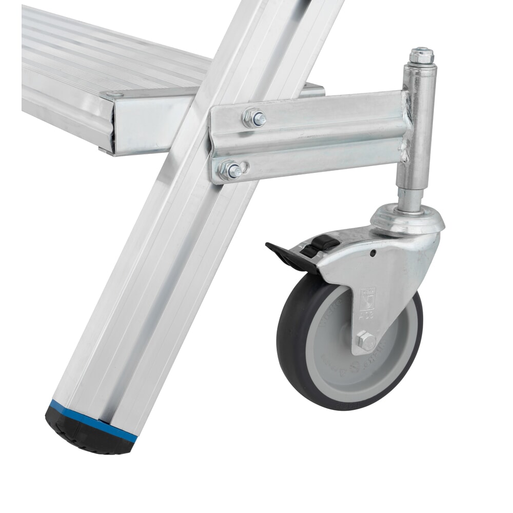 Produktabbildung Nr. 9: KRAUSE® STABILO fahrbare Podestleiter, beidseitig begehbar, Profilrost R13, 2 x 4 Stufen