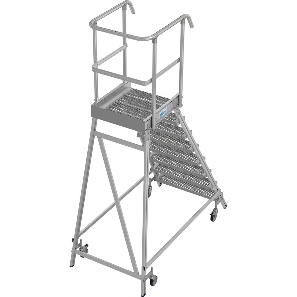 Produktabbildung Nr. 15: KRAUSE® STABILO fahrbare Podestleiter, einseitig begehbar, Profilrost R13, 8 Stufen