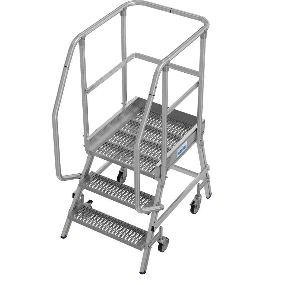 Produktabbildung Nr. 16: KRAUSE® STABILO fahrbare Podestleiter, einseitig begehbar, Profilrost R13, 3 Stufen