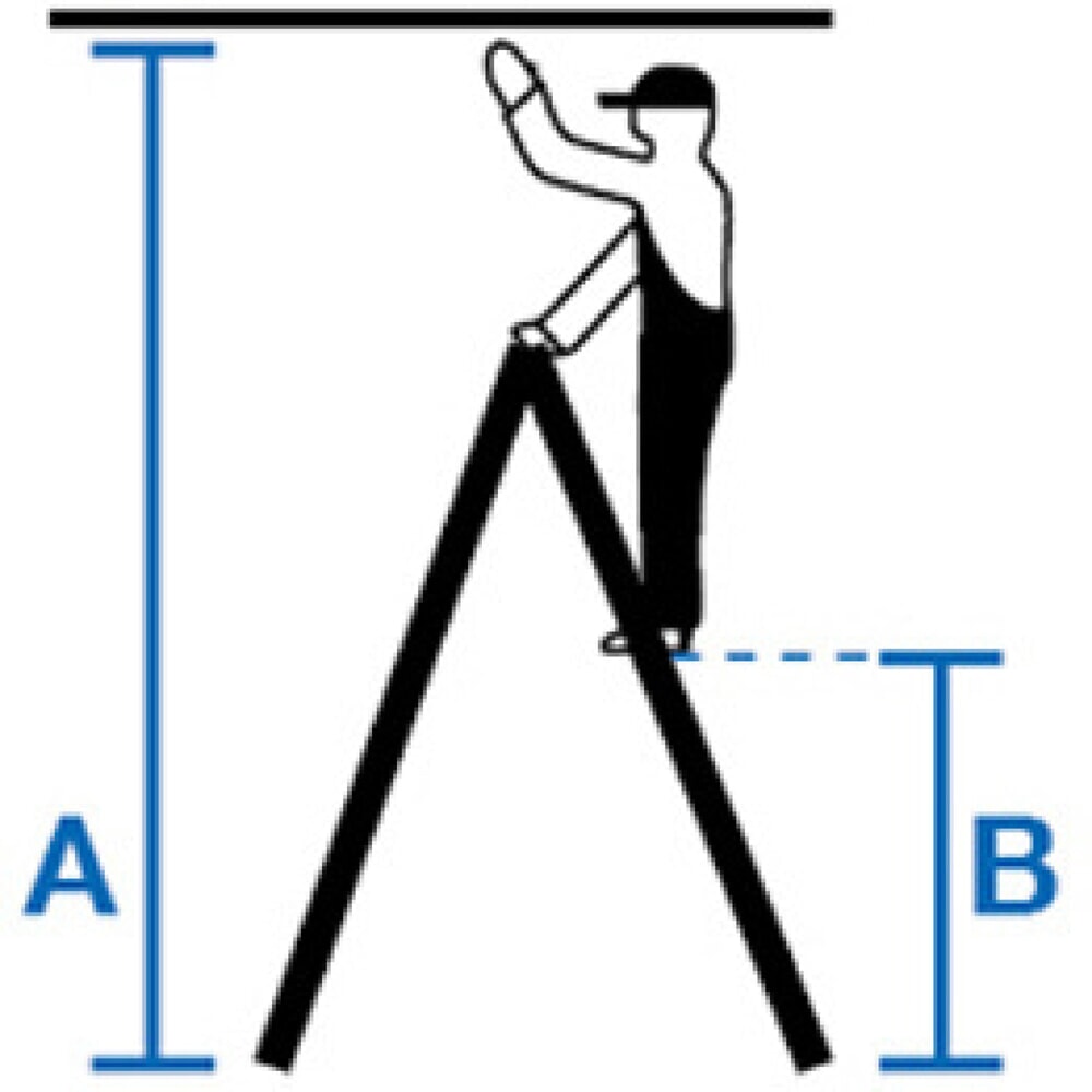 Produktabbildung Nr. 5: KRAUSE® STABILO Teleskopleiter mit Stufen, beidseitig begehbar, 2 x 5 Stufen