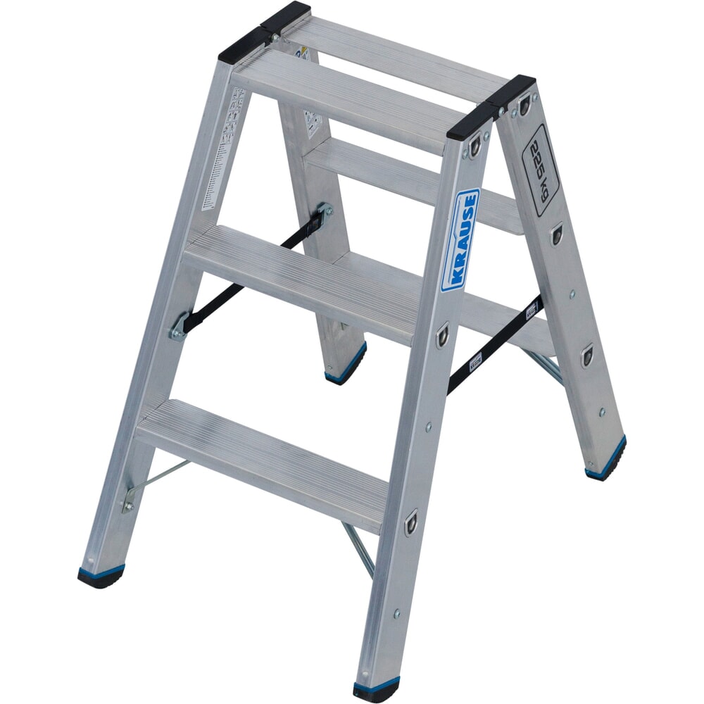 Produktabbildung: KRAUSE® STABILO Stufenstehleiter, beidseitig begehbar, Tragfähigkeit 225 kg, 2 x 3 Stufen