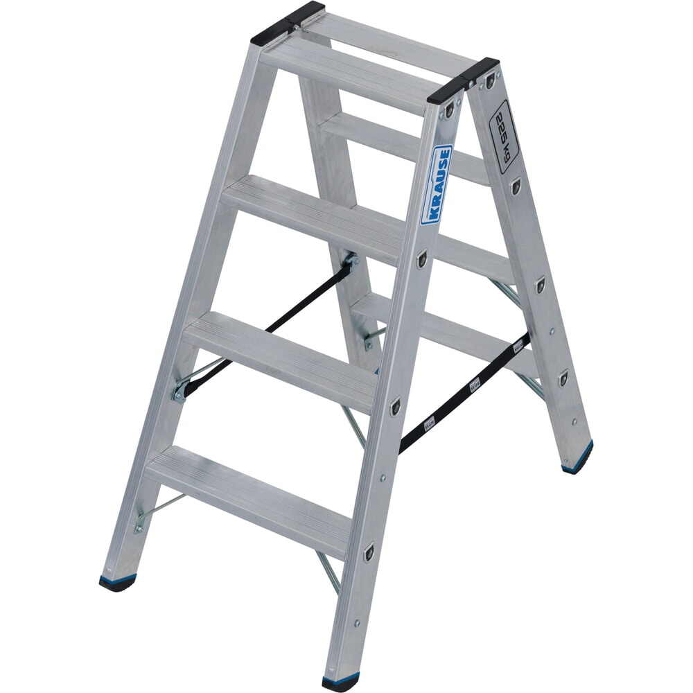 Produktabbildung: KRAUSE® STABILO Stufenstehleiter, beidseitig begehbar, Tragfähigkeit 225 kg, 2 x 4 Stufen