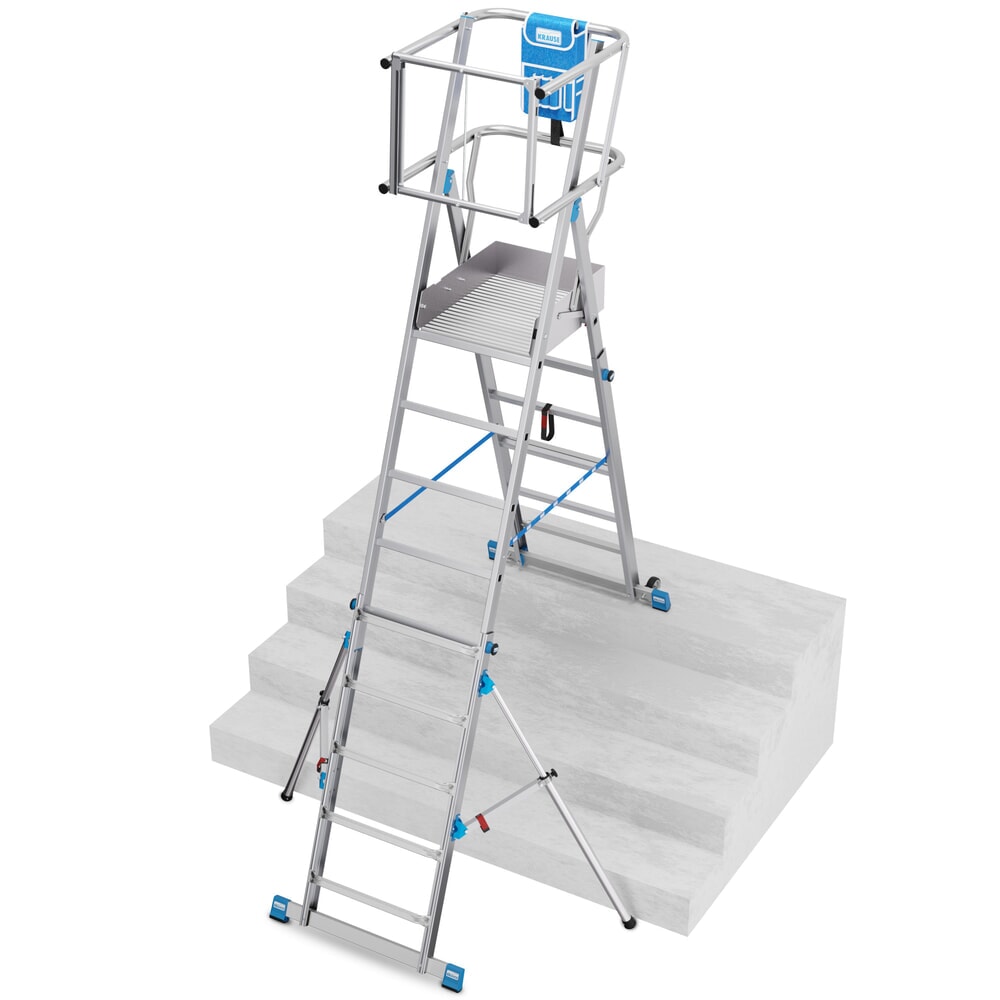 Produktabbildung Nr. 20: KRAUSE® STABILO Teleskop-Podestleiter mit grosser Standplattform SkyMatic 5-9 Sprossen
