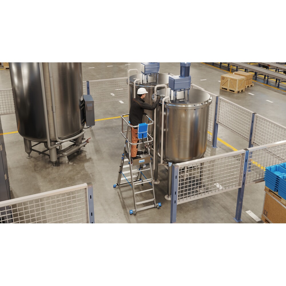 Produktabbildung Nr. 24: KRAUSE® STABILO Teleskop-Podestleiter mit grosser Standplattform SkyMatic 5-9 Sprossen