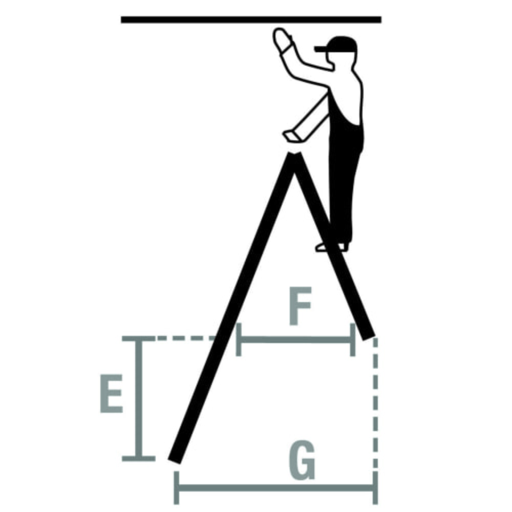 Produktabbildung Nr. 7: KRAUSE® STABILO Teleskopleiter mit Stufen, beidseitig begehbar, 2 x 5 Stufen