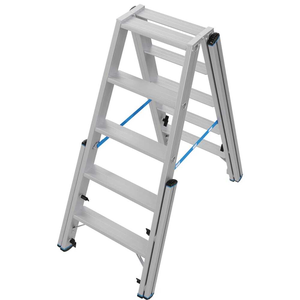 Produktabbildung Nr. 11: KRAUSE® STABILO Teleskopleiter mit Stufen, beidseitig begehbar, 2 x 5 Stufen