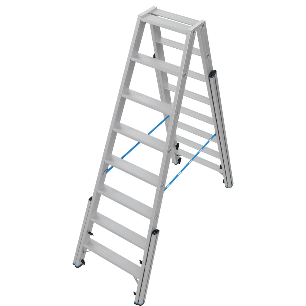 Produktabbildung Nr. 17: KRAUSE® STABILO Teleskopleiter mit Stufen, beidseitig begehbar, 2 x 8 Stufen