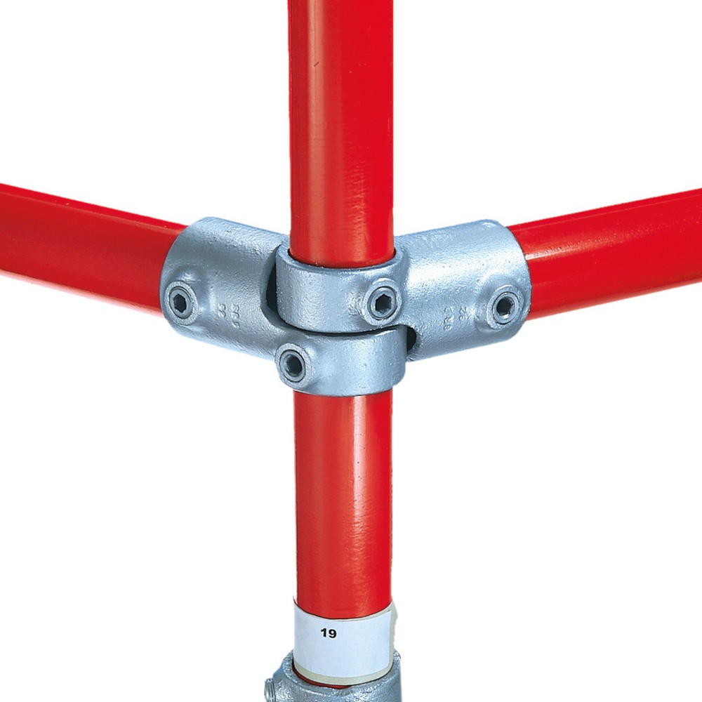 Produktabbildung: Kreuzverbinder, 2-teilig, Aussen-Ø Rohr 26,9 mm