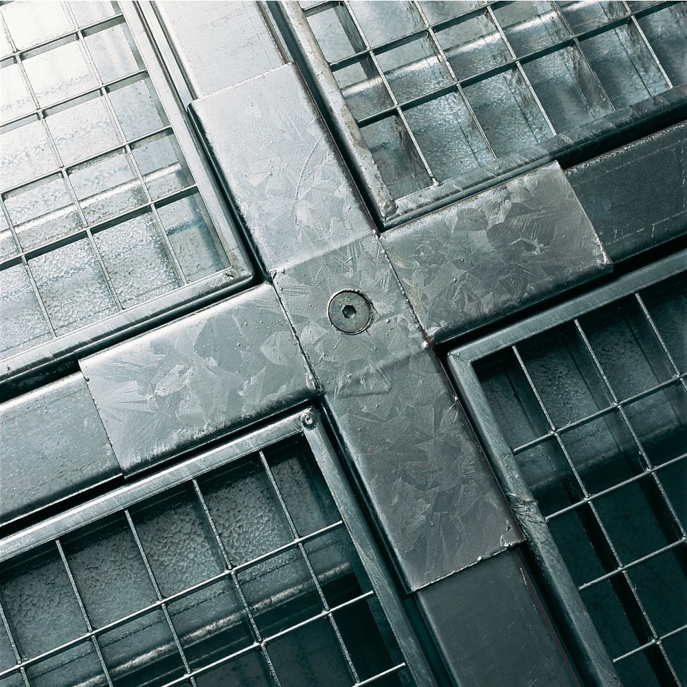 Produktabbildung: Kreuzverbinder für SAFE Flach-Auffangwanne aus Stahl, TK 6.500 kg/m²