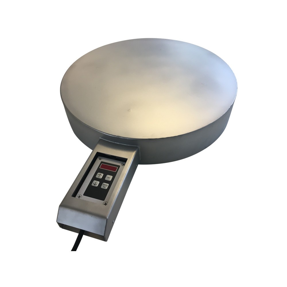 Produktabbildung: Kuhlmann Fassbodenheizer, 200-220 l, 0-120ºC, 230 V, 900 W, Ø 550mm