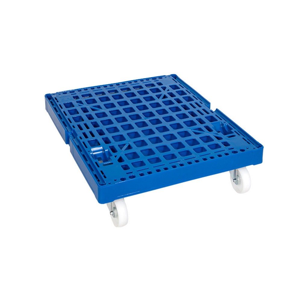 Produktabbildung: Kunststoff-Rollplatte, BxT 724 x 815 mm, Rollen-Ø 108 mm