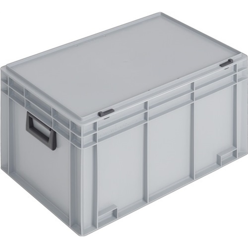 Produktabbildung: Ku.-Koffer L600xB400xH353mm PP 2 Griffe Schiebeverschluss grau 70l