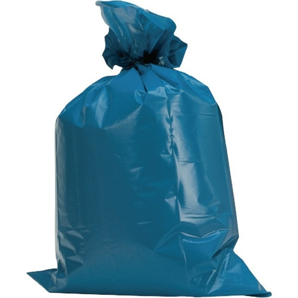 Produktabbildung: Kunststoffsack, B700xL1100mm, 120 l LD-PE blau 60 µm, 250St./Karton