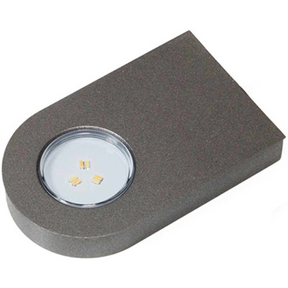 Produktabbildung: L&S Anbauleuchte Glaspoint, Warmweiss od. Emotion 12 V 0,8 W, Rahmenfarbe Edelstahlfarben