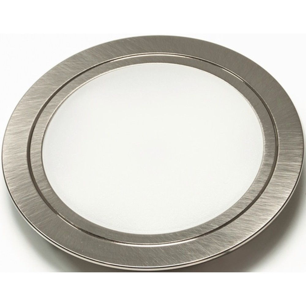 Illustration du produit: L&S Einbauleuchte Chip, Einlass-Ø 68 mm, Emotion 12 V 4 W, Rahmenfarbe Edelstahloptik
