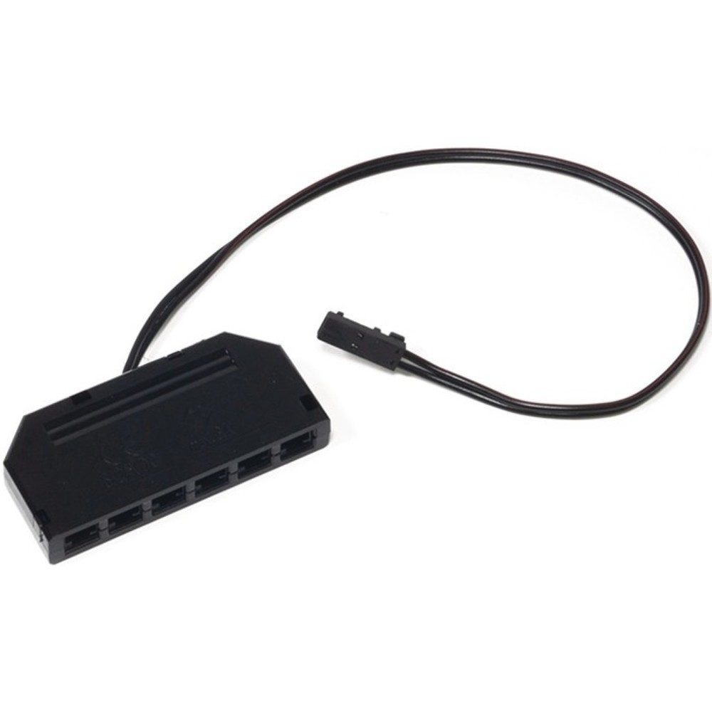 Illustration du produit: L&S LED 6-fach Verteiler, schwarz, passend für 12 V, 6-fach Verteiler