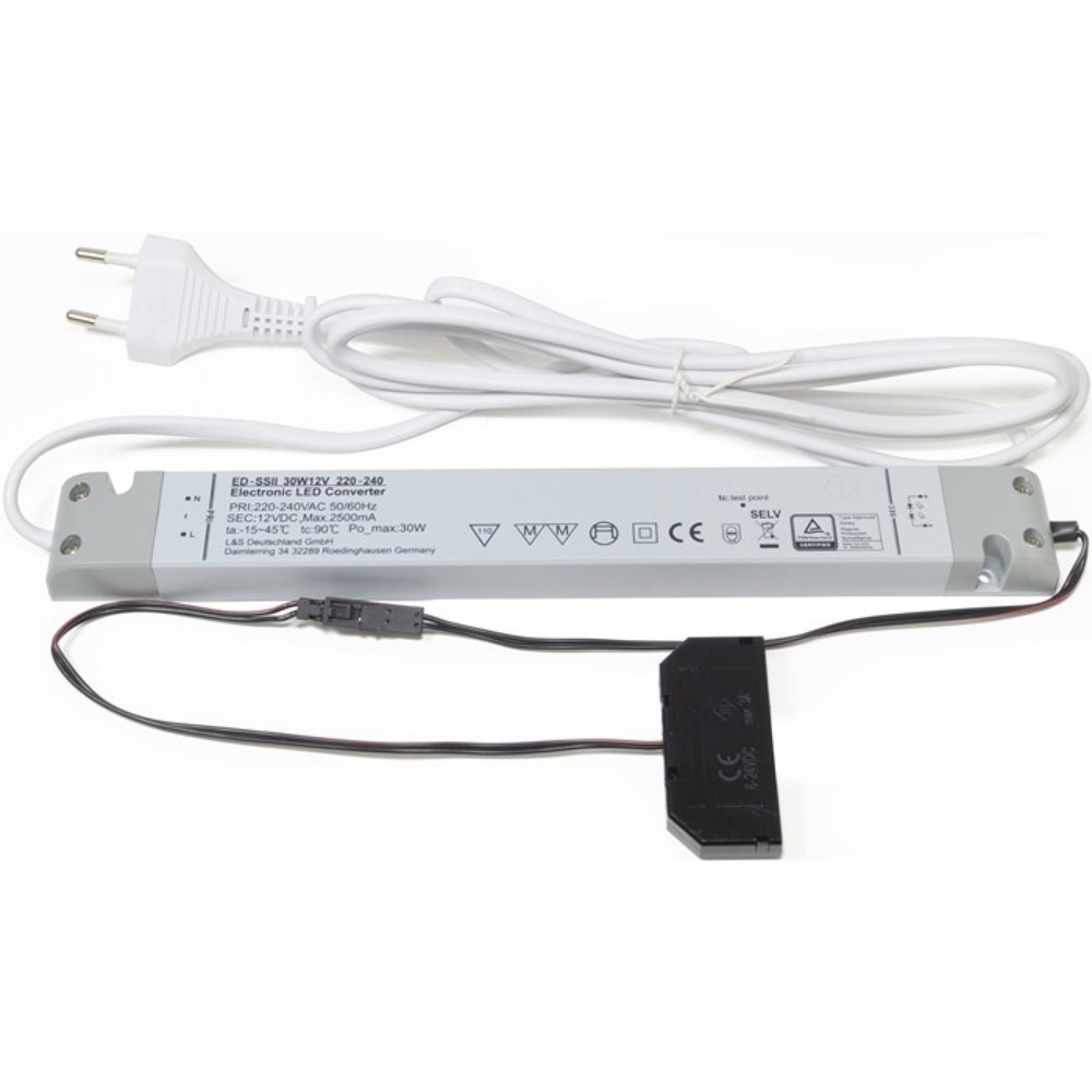 Illustration du produit: L&S LED-Konverter, 30 W, 230 V 12 V, 6-fach Verteiler