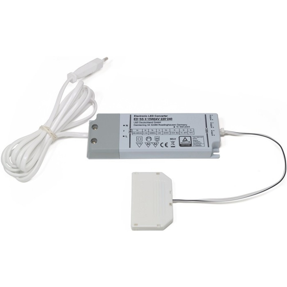 Illustration du produit: L&S LED-Konverter, 15 W, 230 V 24 V, 6-fach Verteiler