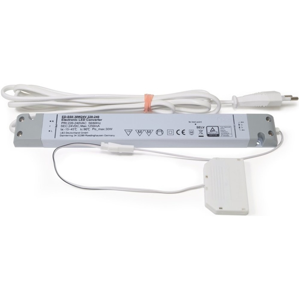 Illustration du produit: L&S LED-Konverter, 30 W, 230 V 24 V, 6-fach Verteiler