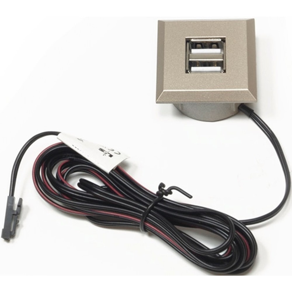 Illustration du produit: L&S USB Doppelsteckdose, 1x2,1 A ≥ 10,5 W, 12 V 5 V
