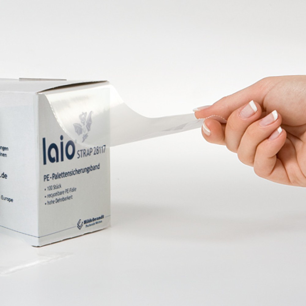 Produktabbildung Nr. 2: laio® STRAP Palettensicherungsband, BxL 100 x 1.200 mm, 100 Stk/VE