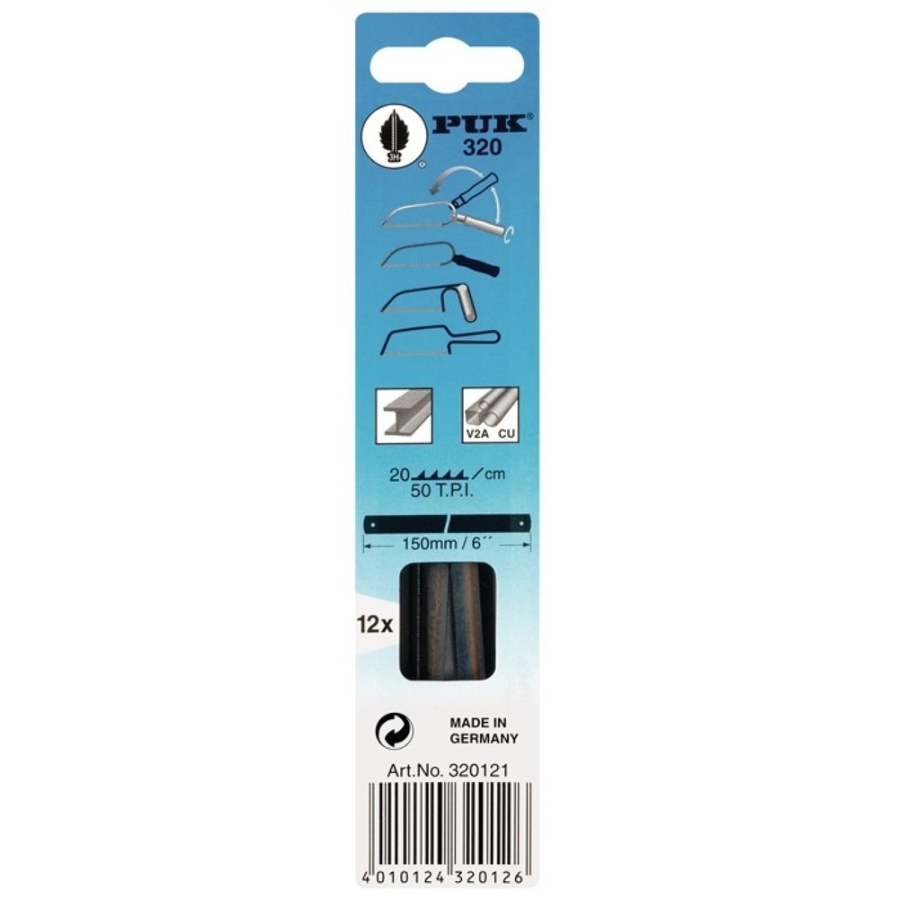 Illustration du produit: Lame de scie à métaux 320 longueur 150 mm dents par pouce 50 1 côté 12 pièce/car