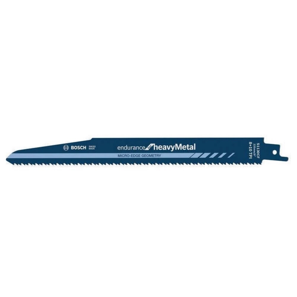 Säbelsägeblatt S 1130 CF L.225mm B.22mm TPI 8+10 2,5+3,2mm 2x2 Geometrie 25 Pk. N° de l'image du produit 1 : Säbelsägeblatt S 1130 CF L.225mm B.22mm TPI 8+10 2,5+3,2mm 2x2 Geometrie 25 Pk.