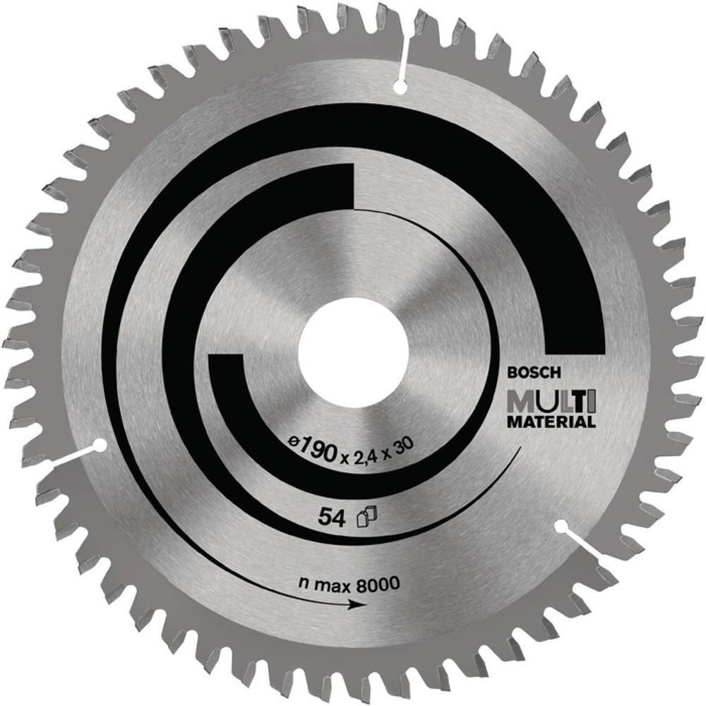 Illustration du produit: Lame de scie circulaire BOSCH Dia. ext. 190 mm Dents 54 HLTCG Larg. coupe 2,4 mm