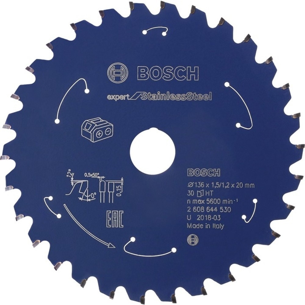 Illustration du produit: Lame pour scie circulaire D. ext. 136 mm nombre de dents 30 HLTCG perçage 20 mm