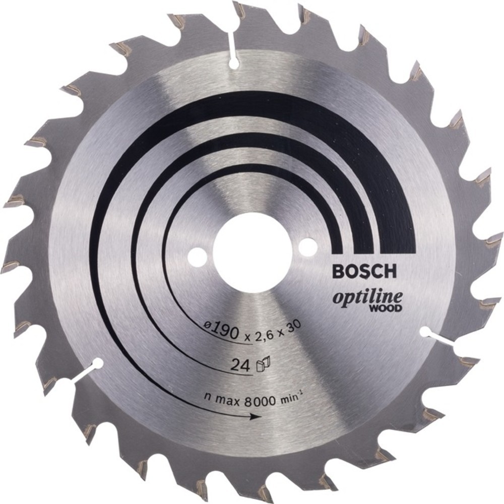 Produktabbildung Nr. 2: Lame pour scie circulaire Optiline Wood D. ext. 190 mm nombre de dents 24 WZ per