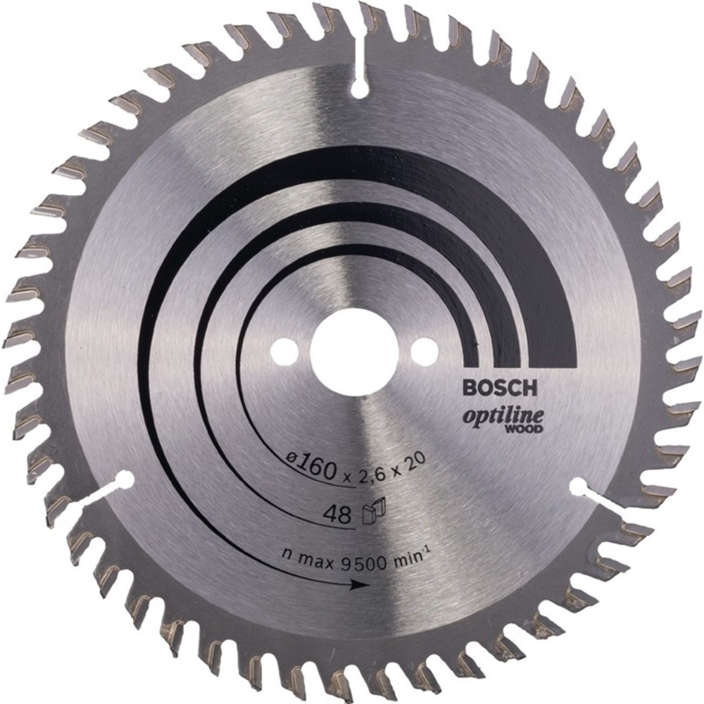 N° de l'image du produit 2 : Lame pour scie circulaire Optiline Wood D. ext. 160 mm nombre de dents 48 WZ per