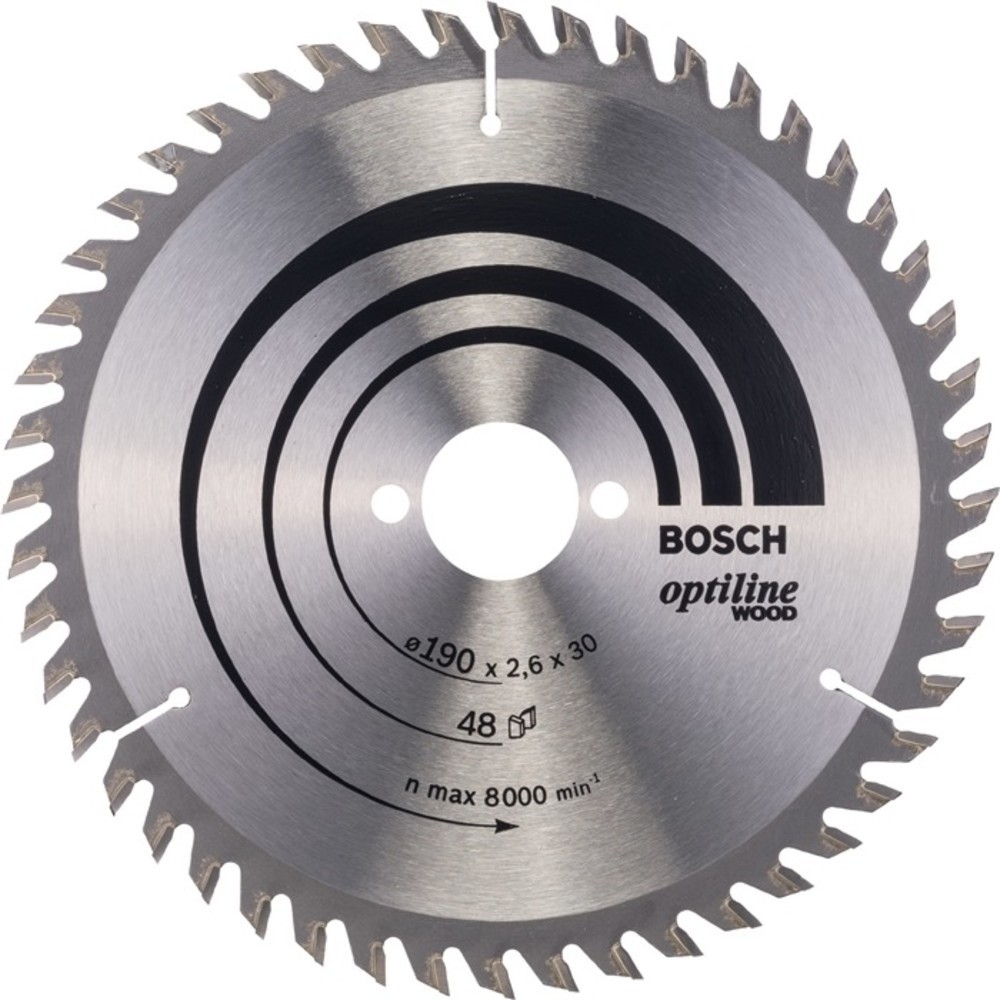Produktabbildung Nr. 2: Lame pour scie circulaire Optiline Wood D. ext. 190 mm nombre de dents 48 WZ per