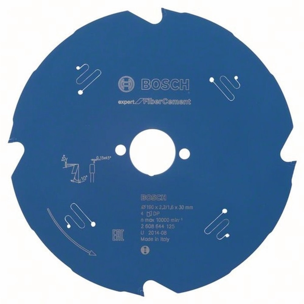 Illustration du produit: Lame de scie circulaire BOSCH Dia. Ext. 190 mm Dents 4 TCG perçage 30 mm Larg. coupe 2,2 mm HM