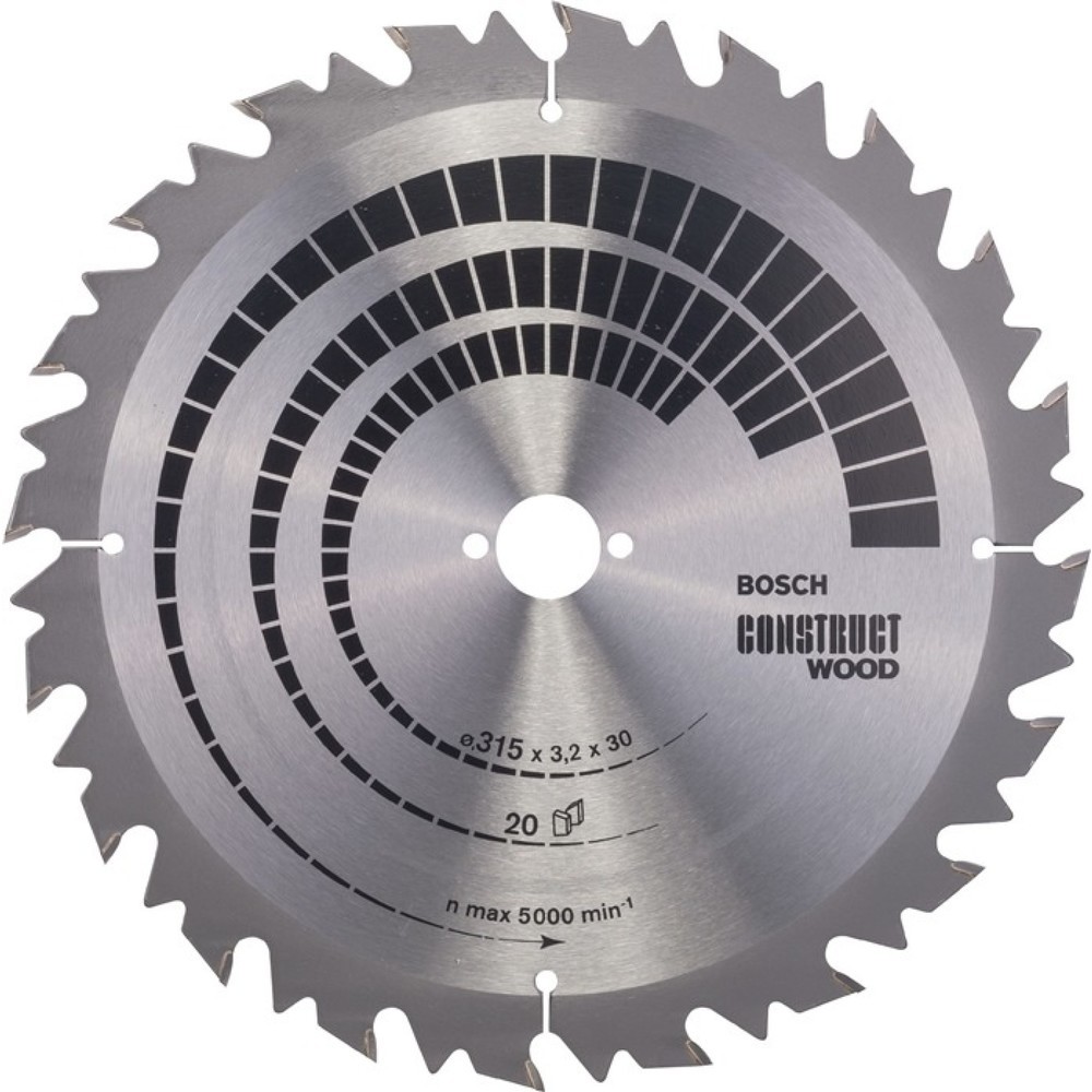 Illustration du produit: Lame pour scie circulaire D. ext. 315 mm nombre de dents 20 WZ perçage 30 mm l.