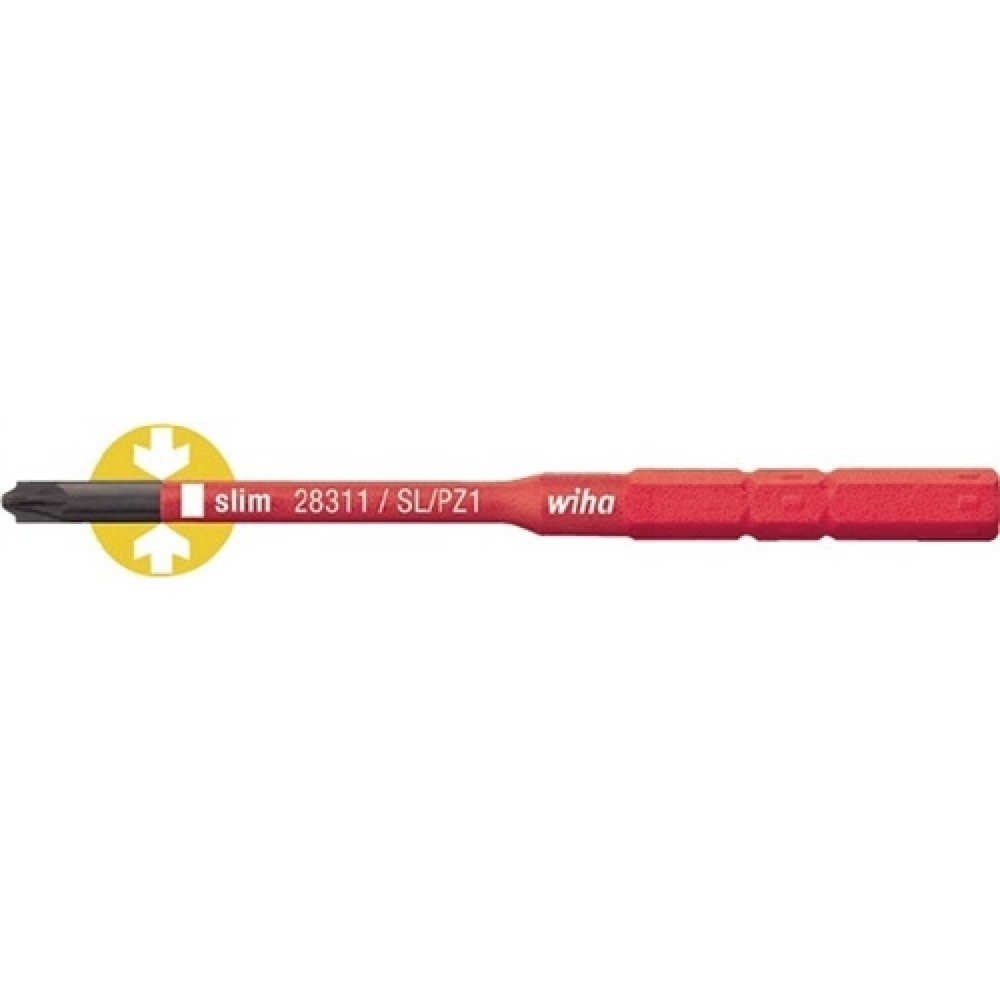 Illustration du produit: Lame interchangeable SlimBit electric Plus/moins fente/PZD 1 x 75 mm isolé VDE W