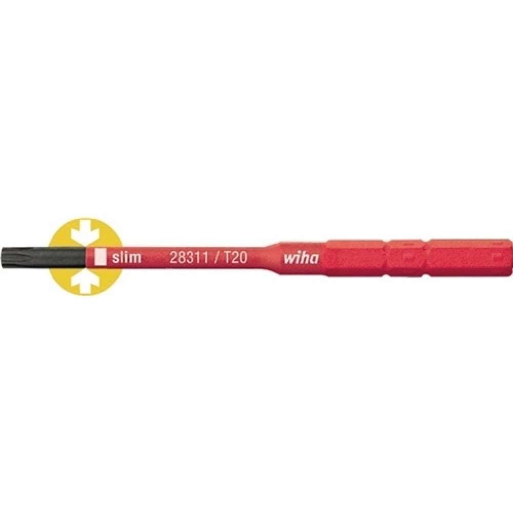 Illustration du produit: Lame interchangeable SlimBit electric TORX T 8 x 75 mm isolé VDE WIHA