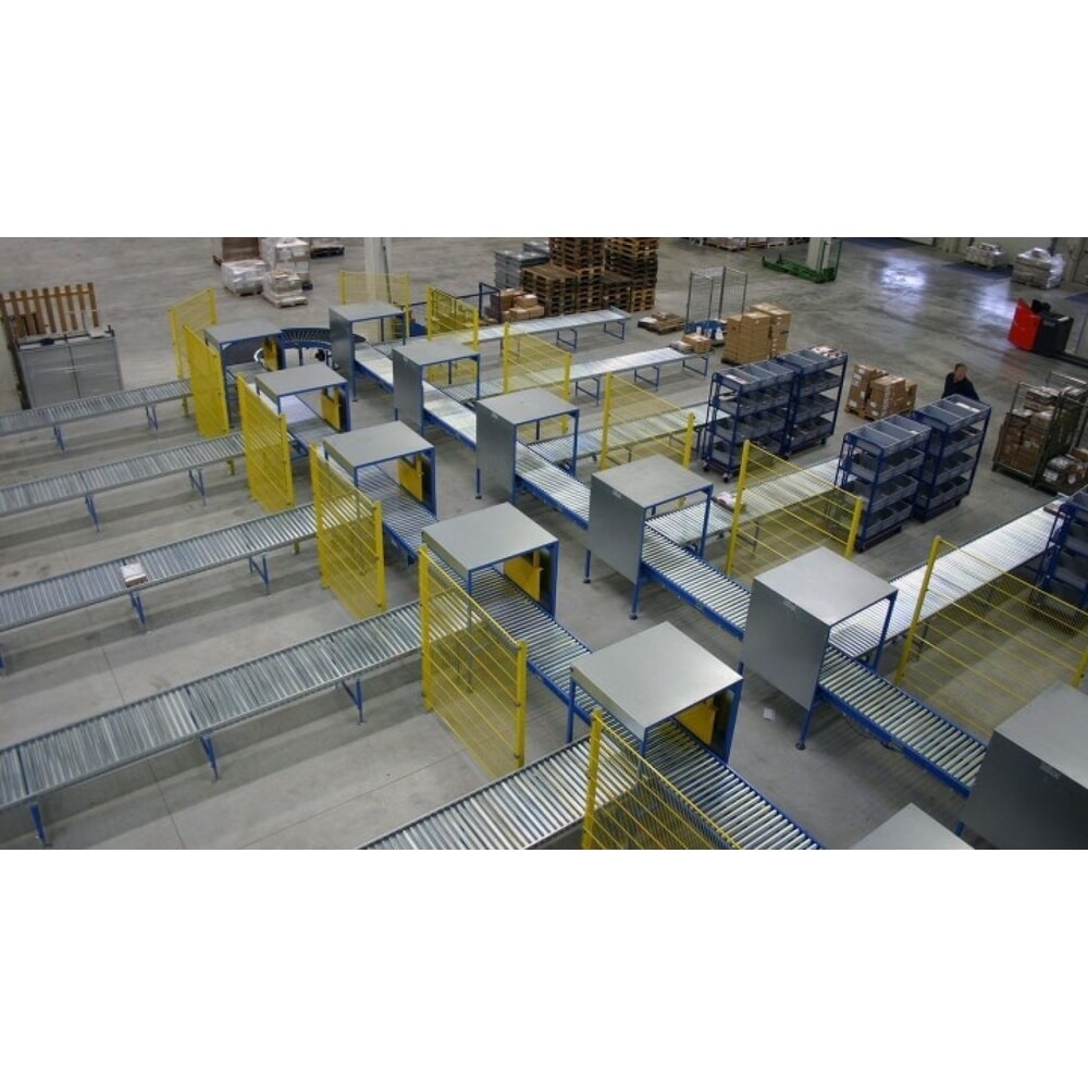 Produktabbildung Nr. 6: Leicht-Rollenbahnen, Stahlrollen, Ø 50 mm, Bahnlänge 1 m, Bahnbreite 500 mm, Achsabstand 100 mm