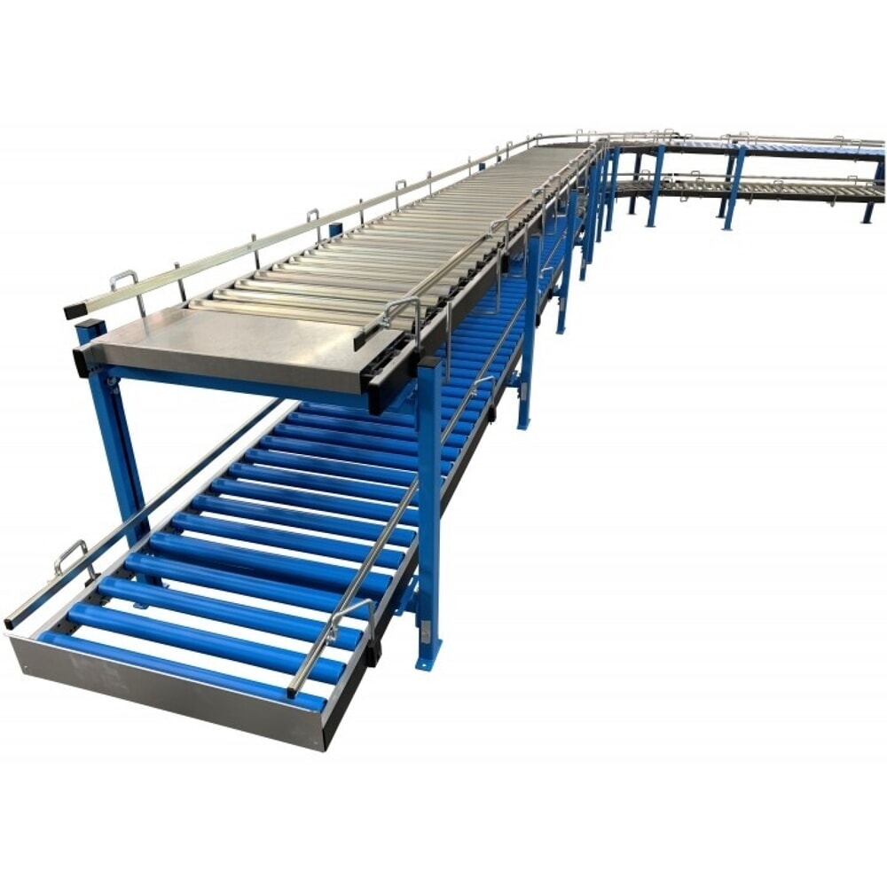 Produktabbildung Nr. 7: BLUME Leicht-Rollenbahnen, Stahlrollen, Ø 50 mm, Bahnlänge 3 m, Bahnbreite 800 mm, Achsabstand 100 mm