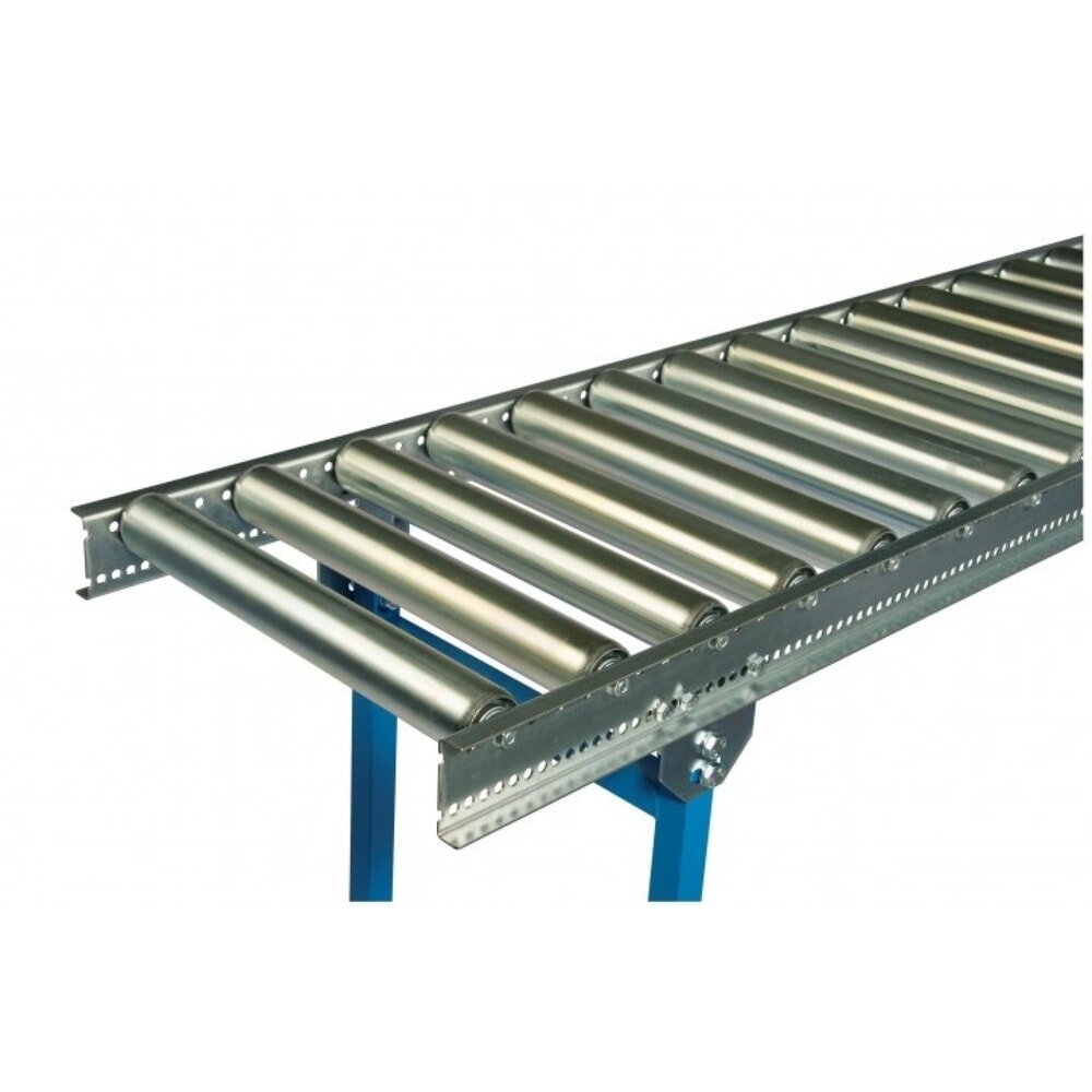 Produktabbildung Nr. 1: Leicht-Rollenbahnen, Stahlrollen, Ø 50 mm, Bahnlänge 1 m, Bahnbreite 500 mm, Achsabstand 100 mm