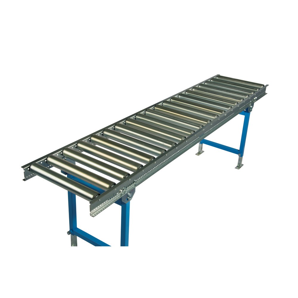 Produktabbildung Nr. 2: Leicht-Rollenbahnen, Stahlrollen, Ø 50 mm, Bahnlänge 1 m Bahnbreite 600 mm, Achsabstand 75 mm