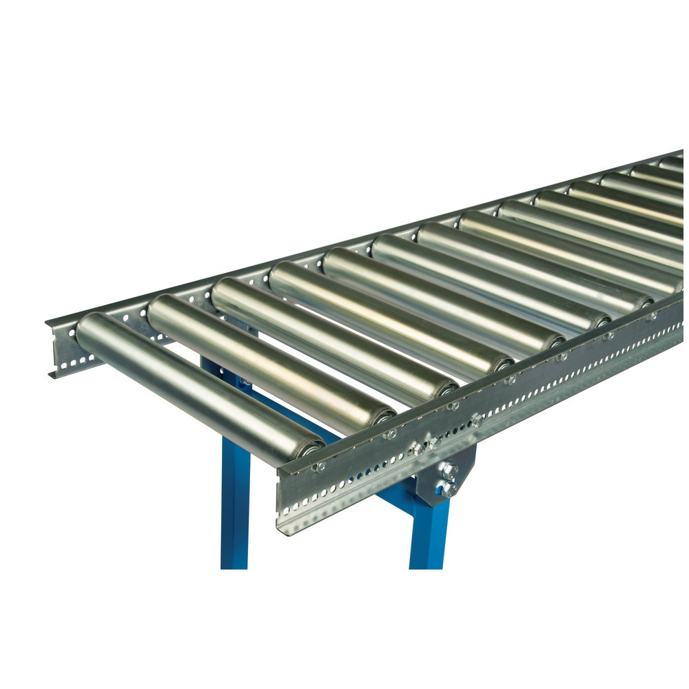 Produktabbildung Nr. 1: Leicht-Rollenbahnen, Stahlrollen, Ø 50 mm, Bahnlänge 1 m Bahnbreite 600 mm, Achsabstand 75 mm