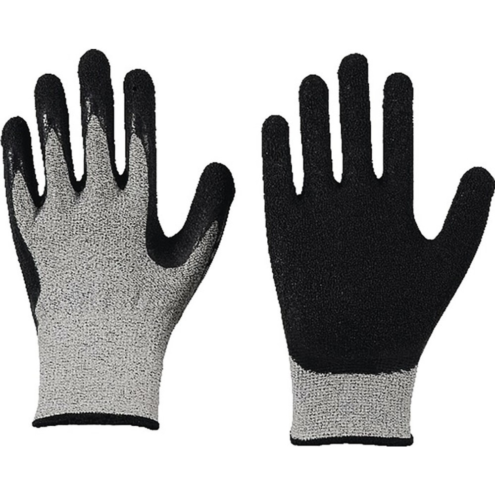 Produktabbildung: LEIPOLD Schnittschutzhandschuhe Solidstar 1443, EN 388 PSA-Kategorie II, Grösse 10 grau/schwarz, 12 Paar