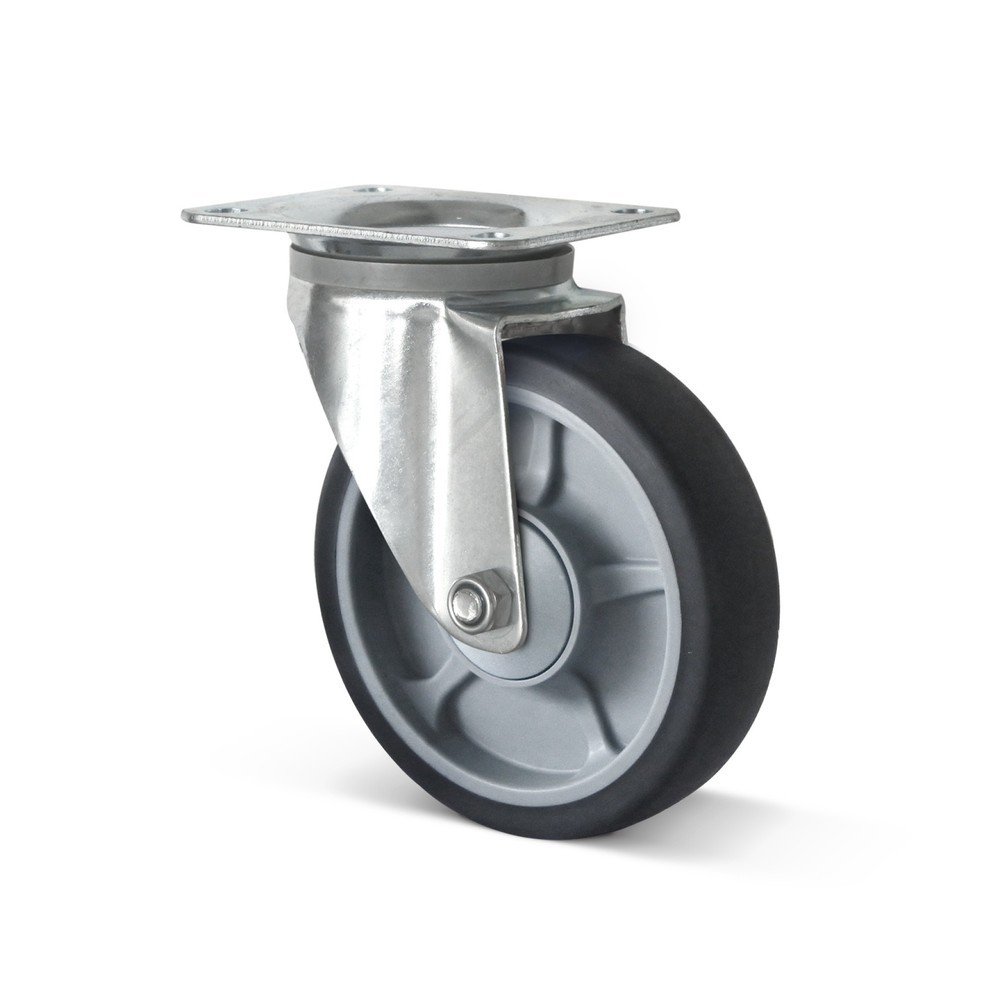 Produktabbildung Nr. 1: Lenkrolle TPE, spurlos, ØxB 100 x 35 mm, TK 135 kg