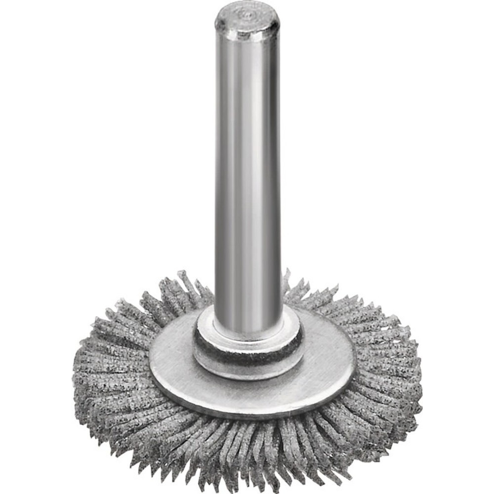 Produktabbildung: LESSMANN Rundbürste, SiC Schleifborsten Körnung 120 6 mm, Ø 30 mm Schaft 6 mm, 18000 min-¹