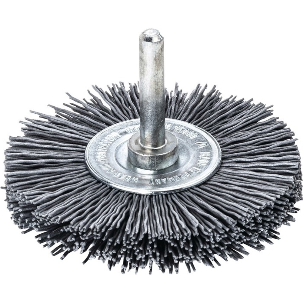 Illustration du produit: LESSMANN Rundbürste, SiC Schleifborsten Körnung 120 12 mm, Ø 70 mm Schaft 6 mm, 15000 min-¹