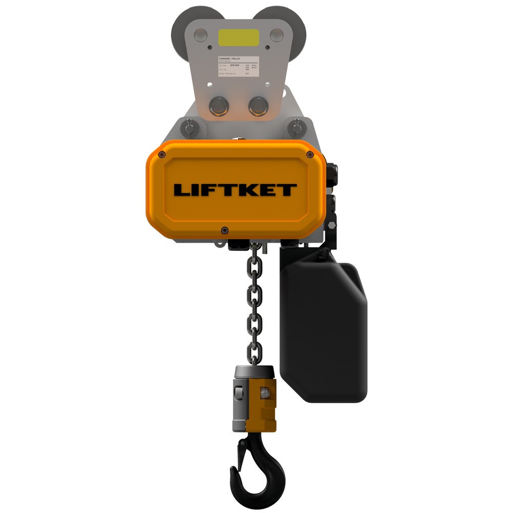 Illustration du produit: LIFTKET Palan à chaîne électrique S-Line avec mécanisme de déplacement manuel, capacité de charge 125 kg, 8/2 m/min