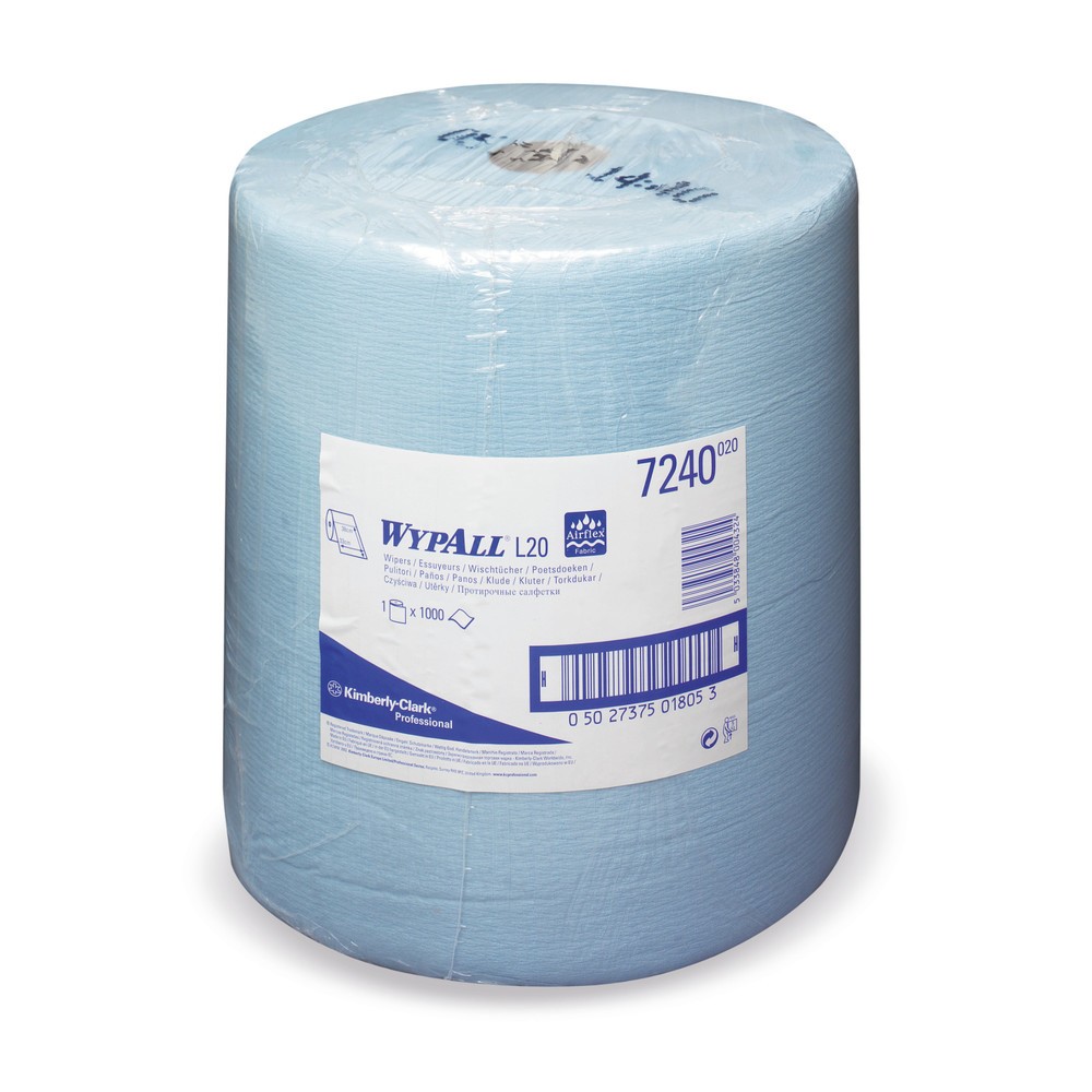 Illustration du produit: Lingettes WYPALL L10 Extra+, Hxl 380 x 240 mm, 1 000 lingettes, bleu