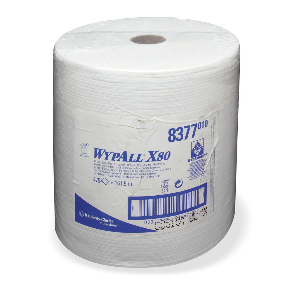 Produktabbildung Nr. 2: Lingettes WYPALL X80, Hxl 340 x 315 mm, grand rouleau, blanc