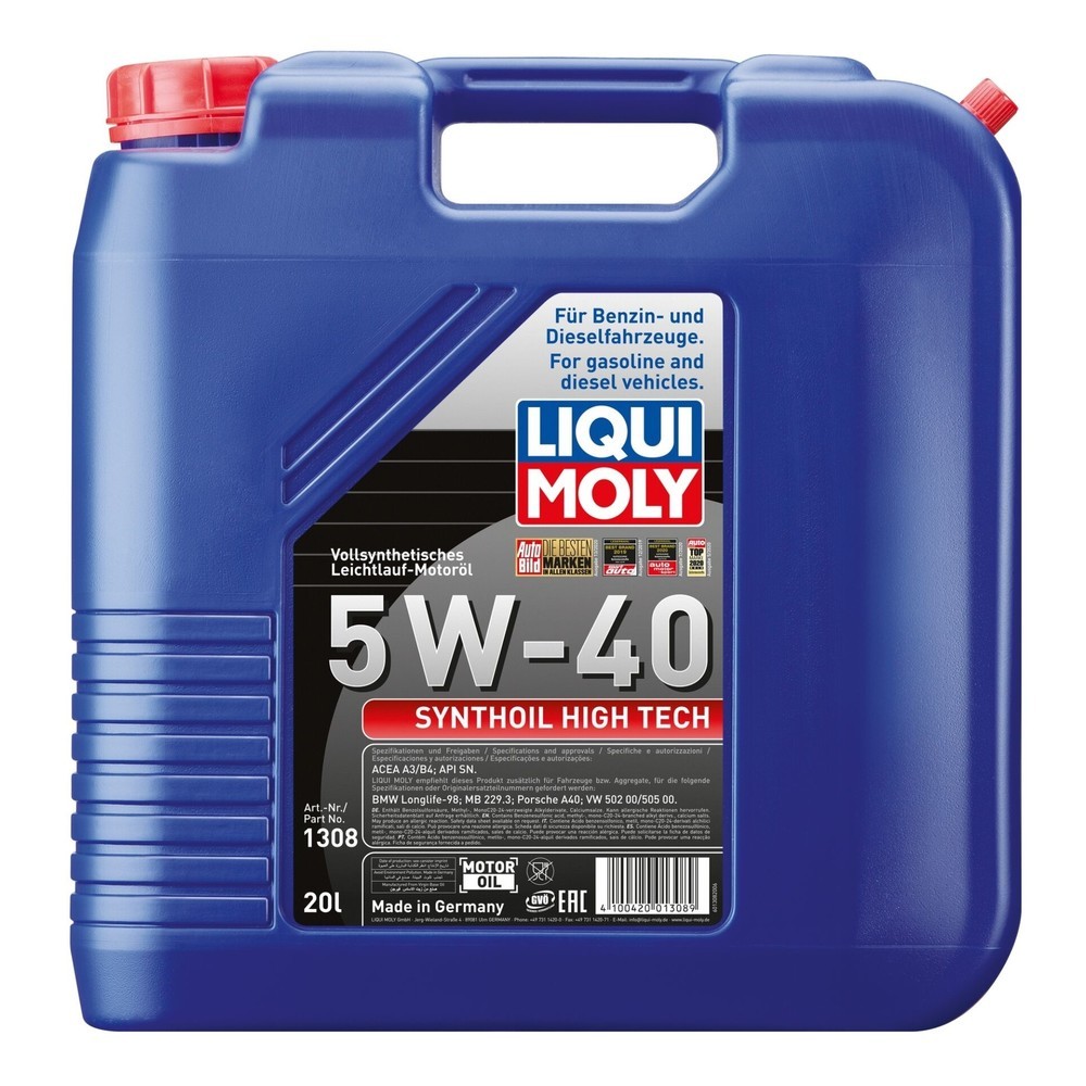 Illustration du produit: LIQUI MOLY Synthoil High Tech 5W-40 20 l
