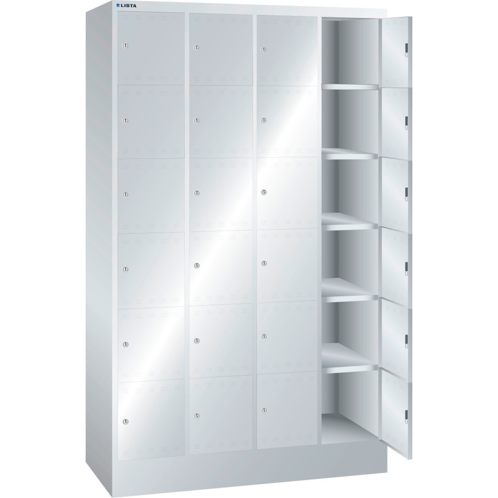 Illustration du produit: LISTA Armoire à casiers, (lxPxH) 1 200x500x1 995 mm, 4x6 casiers, dispositif de fermeture